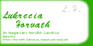 lukrecia horvath business card